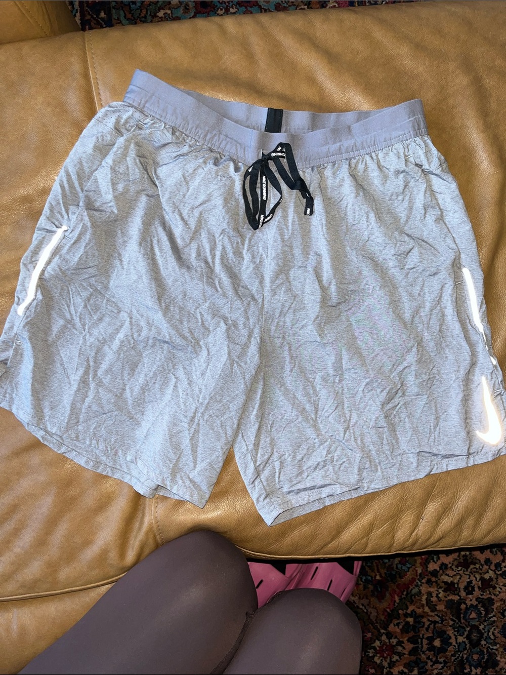 Nike Light Gray Athletic Shorts dryfit